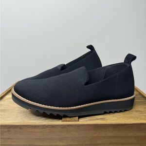 Eileen Fisher Embrace Recycled Stretch Knit Loafers in black